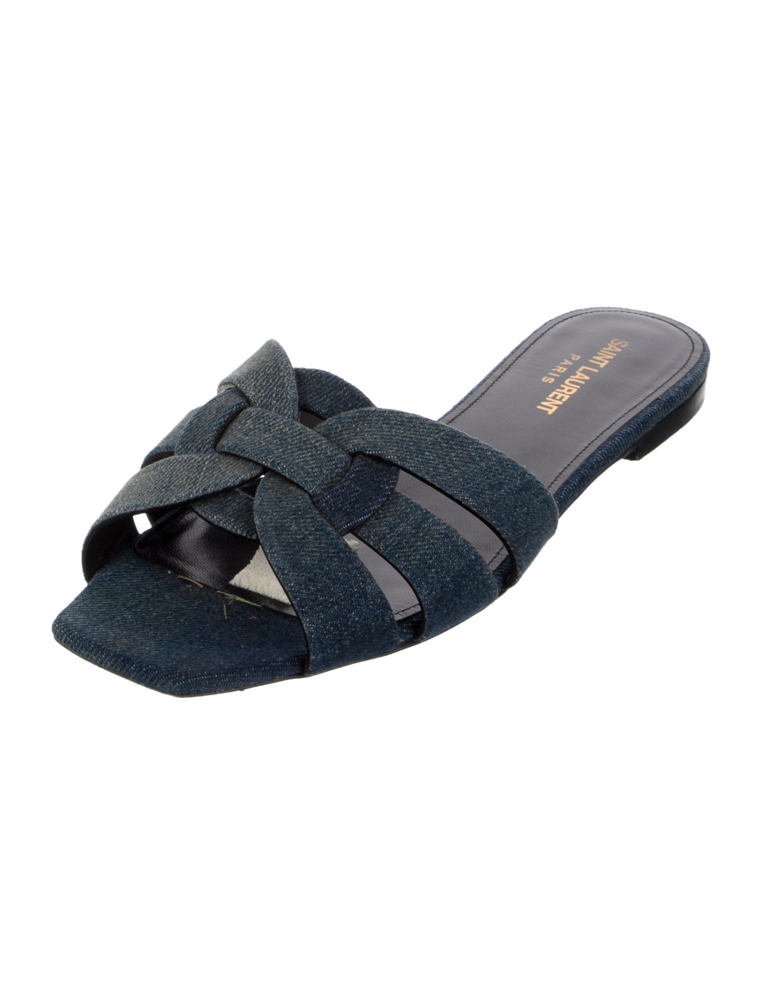 Saint Laurent Denim Slides